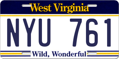 WV license plate NYU761