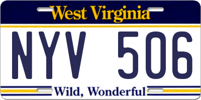 WV license plate NYV506