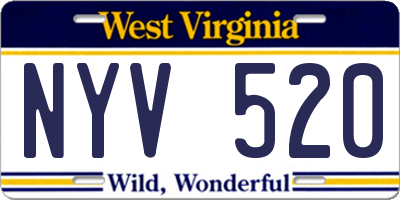 WV license plate NYV520