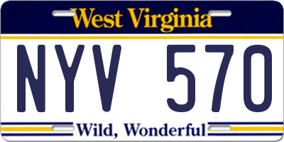 WV license plate NYV570