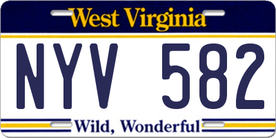 WV license plate NYV582