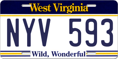 WV license plate NYV593