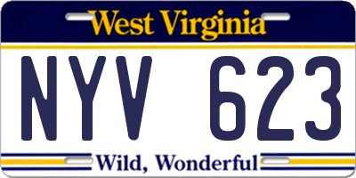 WV license plate NYV623