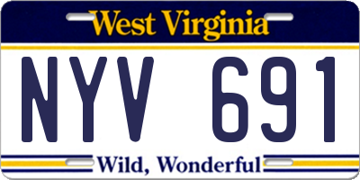 WV license plate NYV691