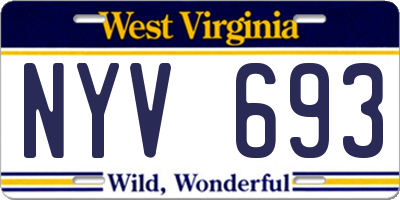 WV license plate NYV693