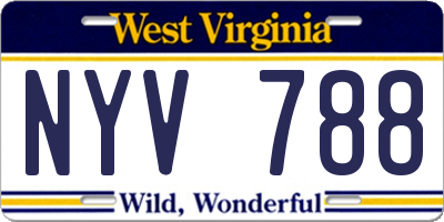 WV license plate NYV788