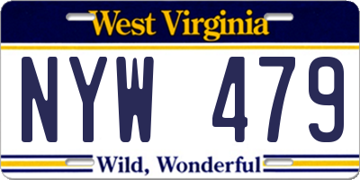 WV license plate NYW479