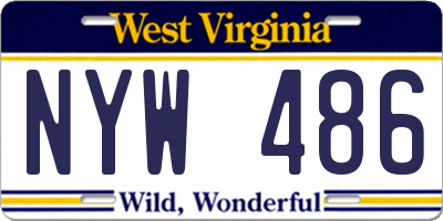 WV license plate NYW486