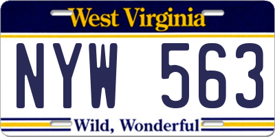 WV license plate NYW563