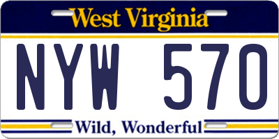 WV license plate NYW570