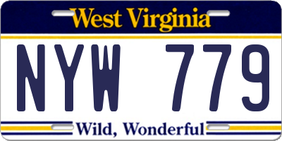 WV license plate NYW779