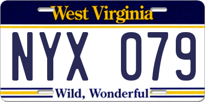WV license plate NYX079