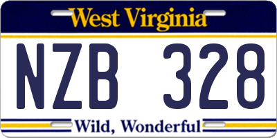 WV license plate NZB328