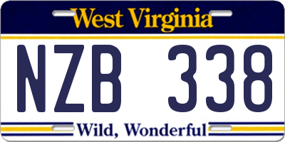 WV license plate NZB338