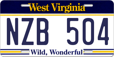 WV license plate NZB504