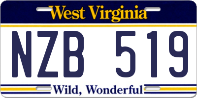 WV license plate NZB519