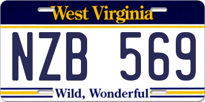 WV license plate NZB569