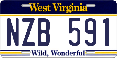 WV license plate NZB591