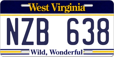WV license plate NZB638