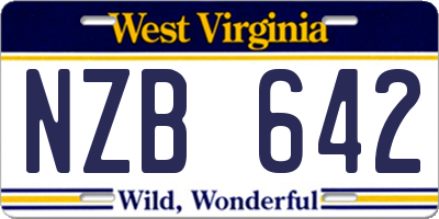 WV license plate NZB642