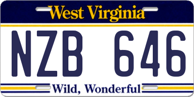 WV license plate NZB646