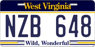 WV license plate NZB648