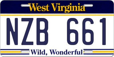 WV license plate NZB661