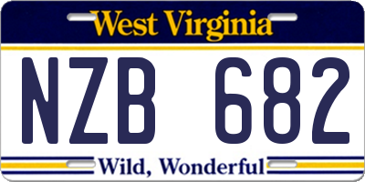 WV license plate NZB682
