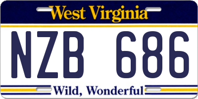 WV license plate NZB686