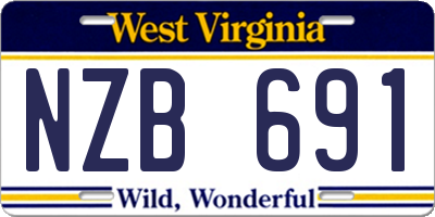 WV license plate NZB691