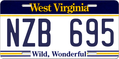 WV license plate NZB695