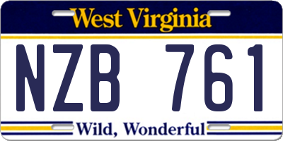 WV license plate NZB761