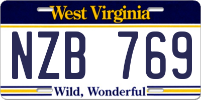 WV license plate NZB769