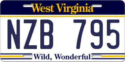 WV license plate NZB795
