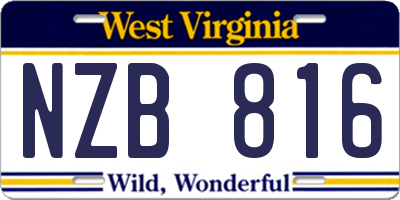 WV license plate NZB816