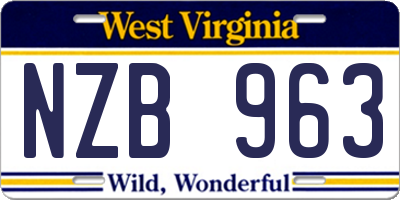 WV license plate NZB963