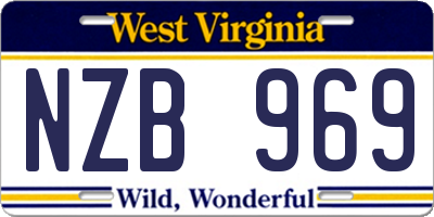 WV license plate NZB969
