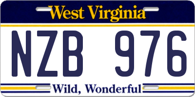 WV license plate NZB976