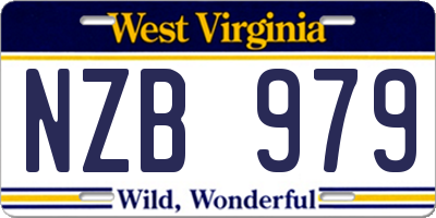 WV license plate NZB979