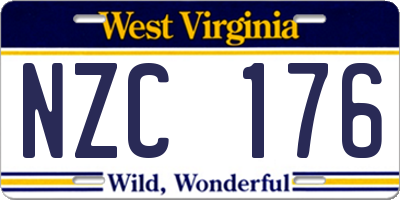 WV license plate NZC176