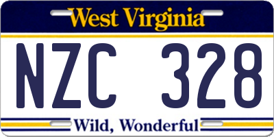 WV license plate NZC328