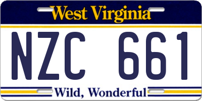 WV license plate NZC661