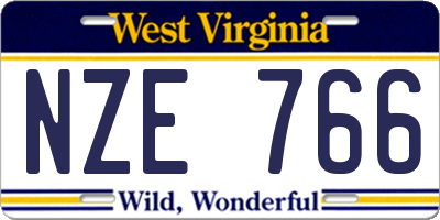WV license plate NZE766