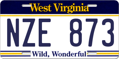 WV license plate NZE873