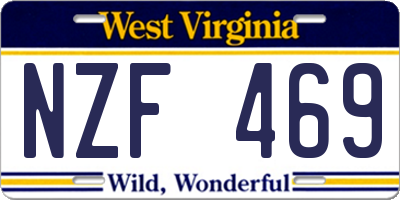WV license plate NZF469