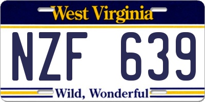 WV license plate NZF639