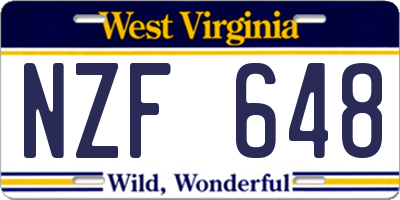 WV license plate NZF648
