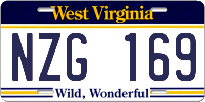 WV license plate NZG169