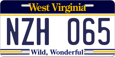 WV license plate NZH065