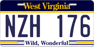 WV license plate NZH176